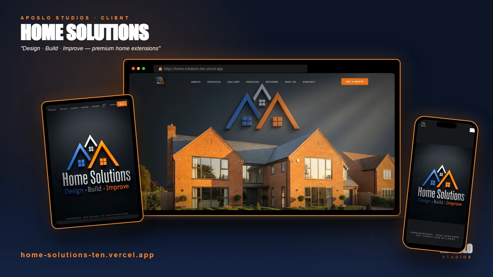 Home Solutions device mockup