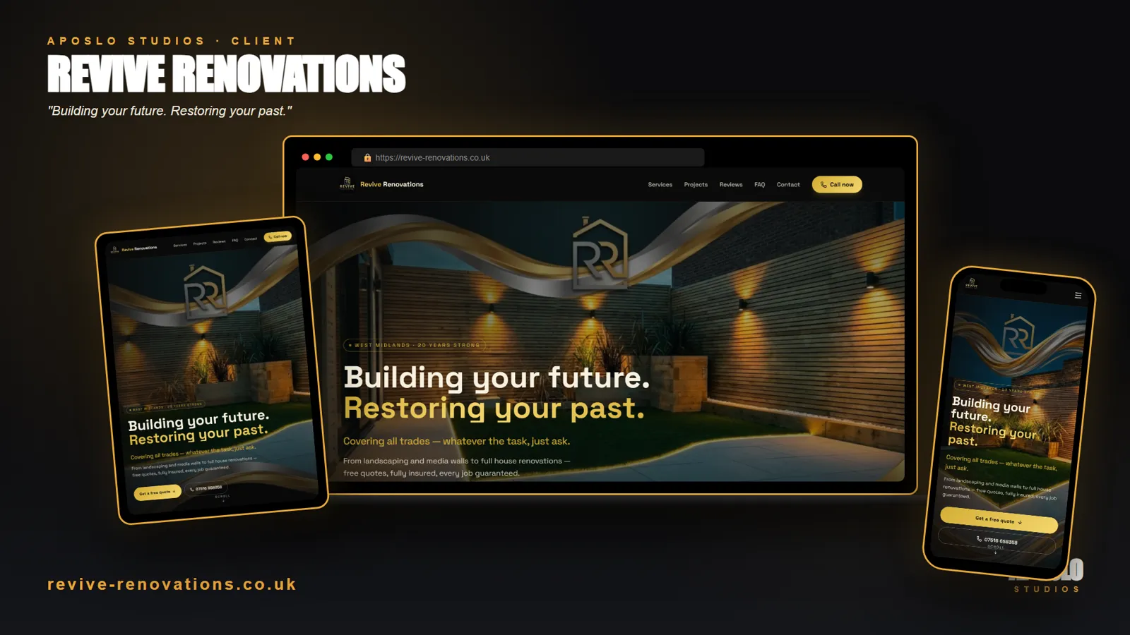 Revive Renovations device mockup